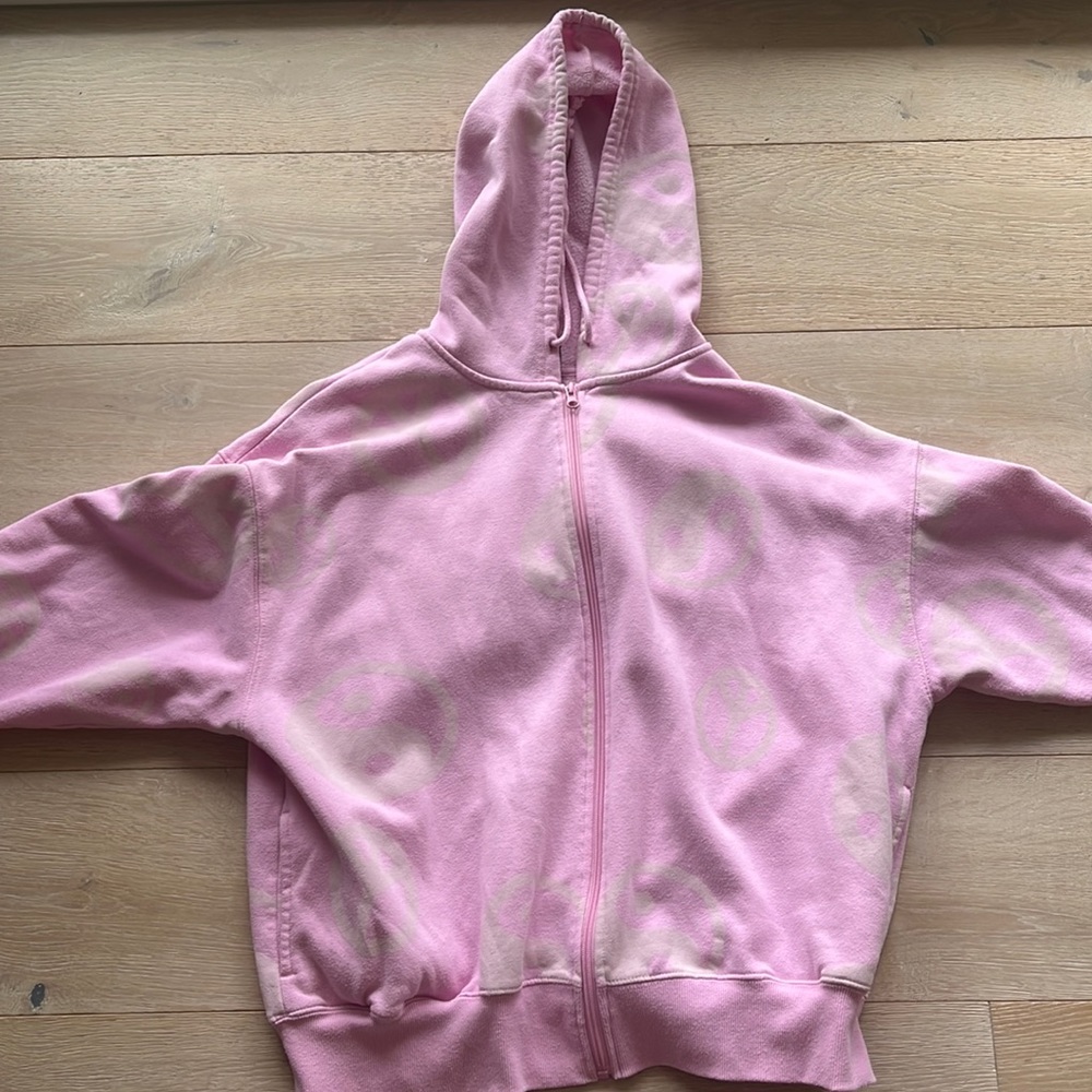 Pacsun medium pink zip up hoodie